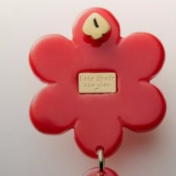 Kate Spade New York X Target YOU GET 2 SETS Flower Earrings (1 box Blue & 1 Red) - Picture 4 of 10